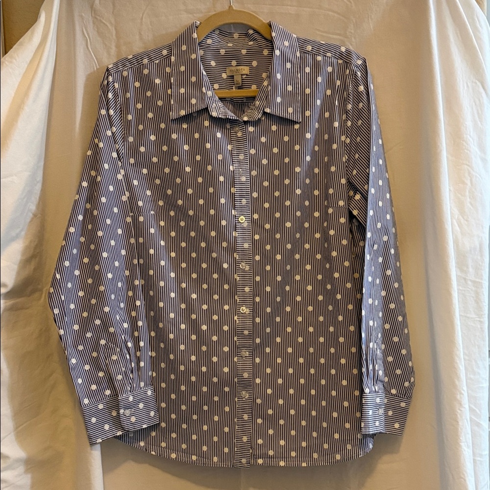 Classic Blue Stripe & Dot Women's Blouse